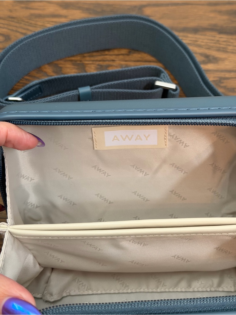 Away The Mini Crossbody Bag in Cost Blue NWOT - Picture 5 of 8